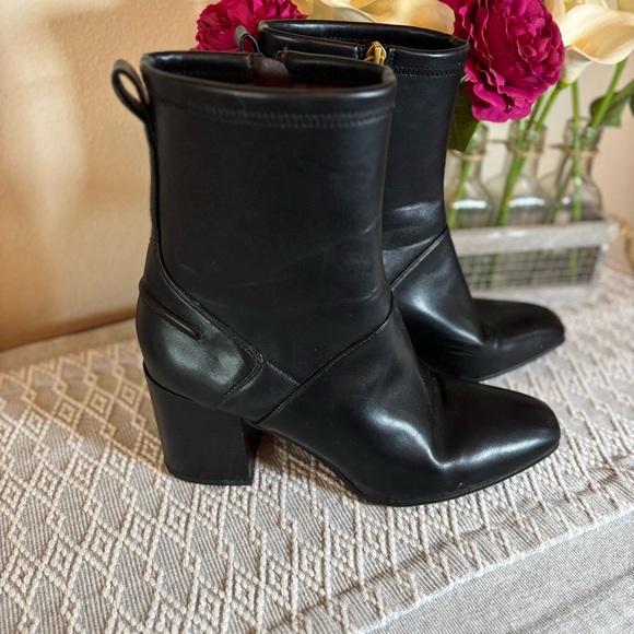Franco Sarto Womens Talferbootie Faux Leather Zip Up Booties Size 10M. Black. - Picture 1 of 11